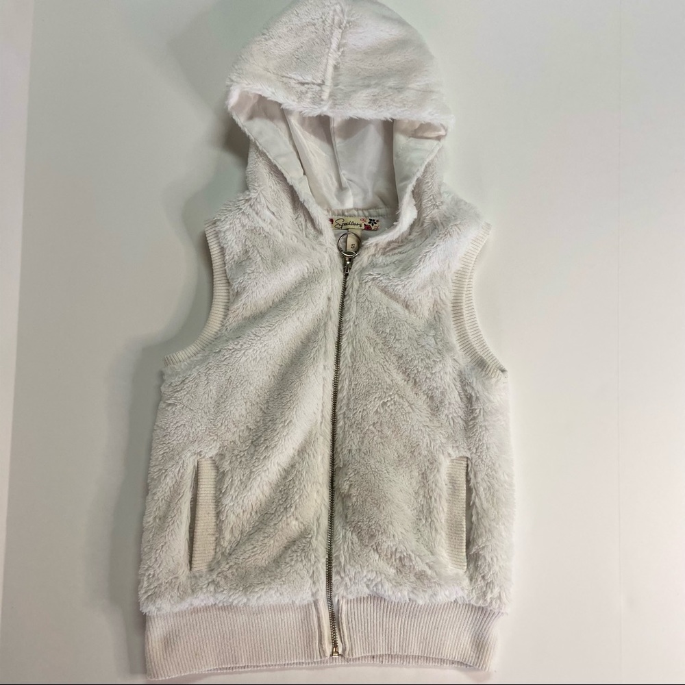 Speechless Girls Fuzzy Vest Hoodie